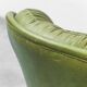 Poltrona in pelle verde anni ’50 vintage modernariato