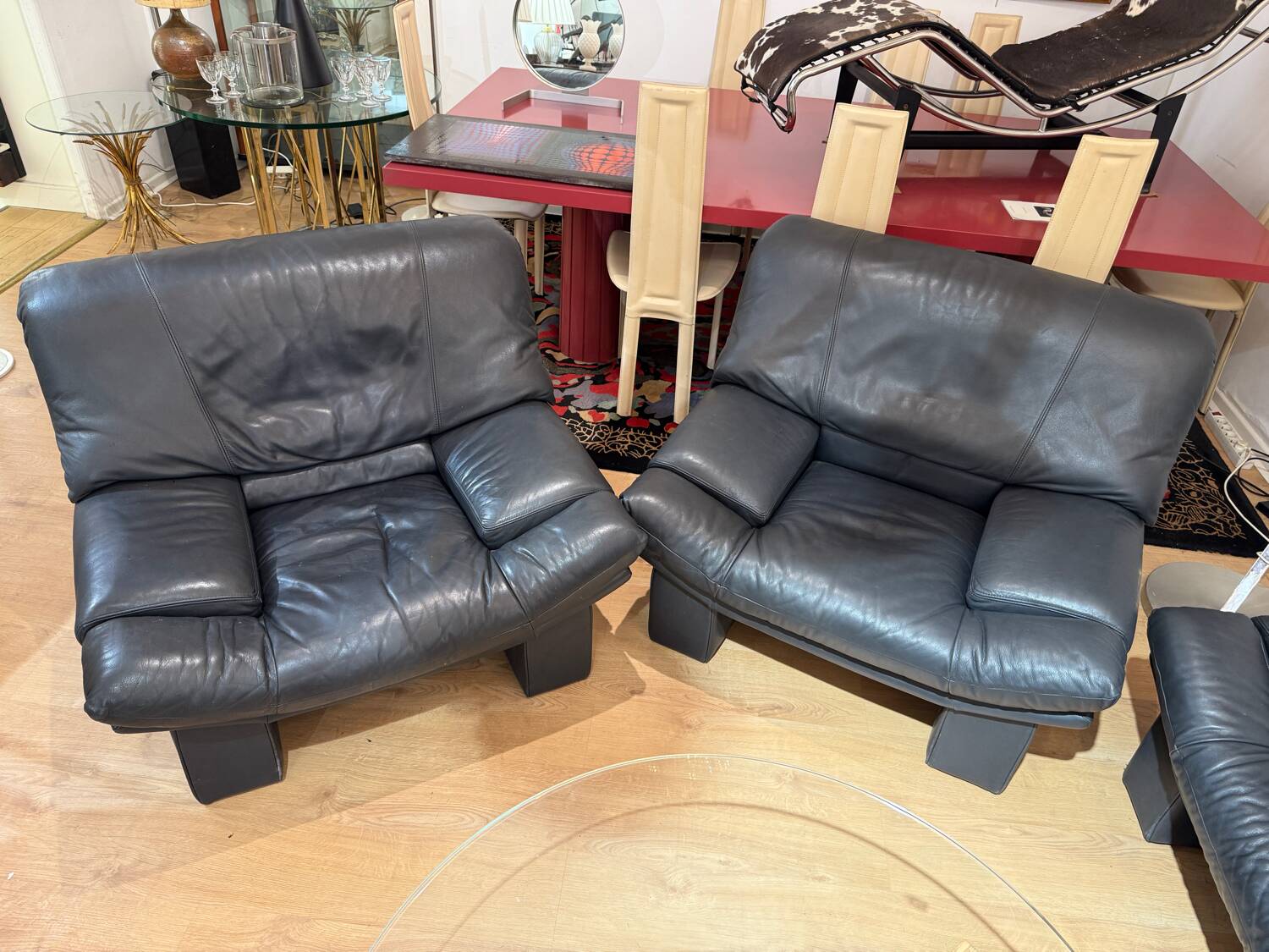 Pair of armchairs, Nicoletti Salotti, 1980, Italy