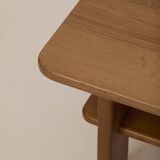 Coffee table in solid elm by Alain Gaubert vintage circa 1980.