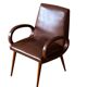 Modernist armchair with oval armrests, 1950s-1960s