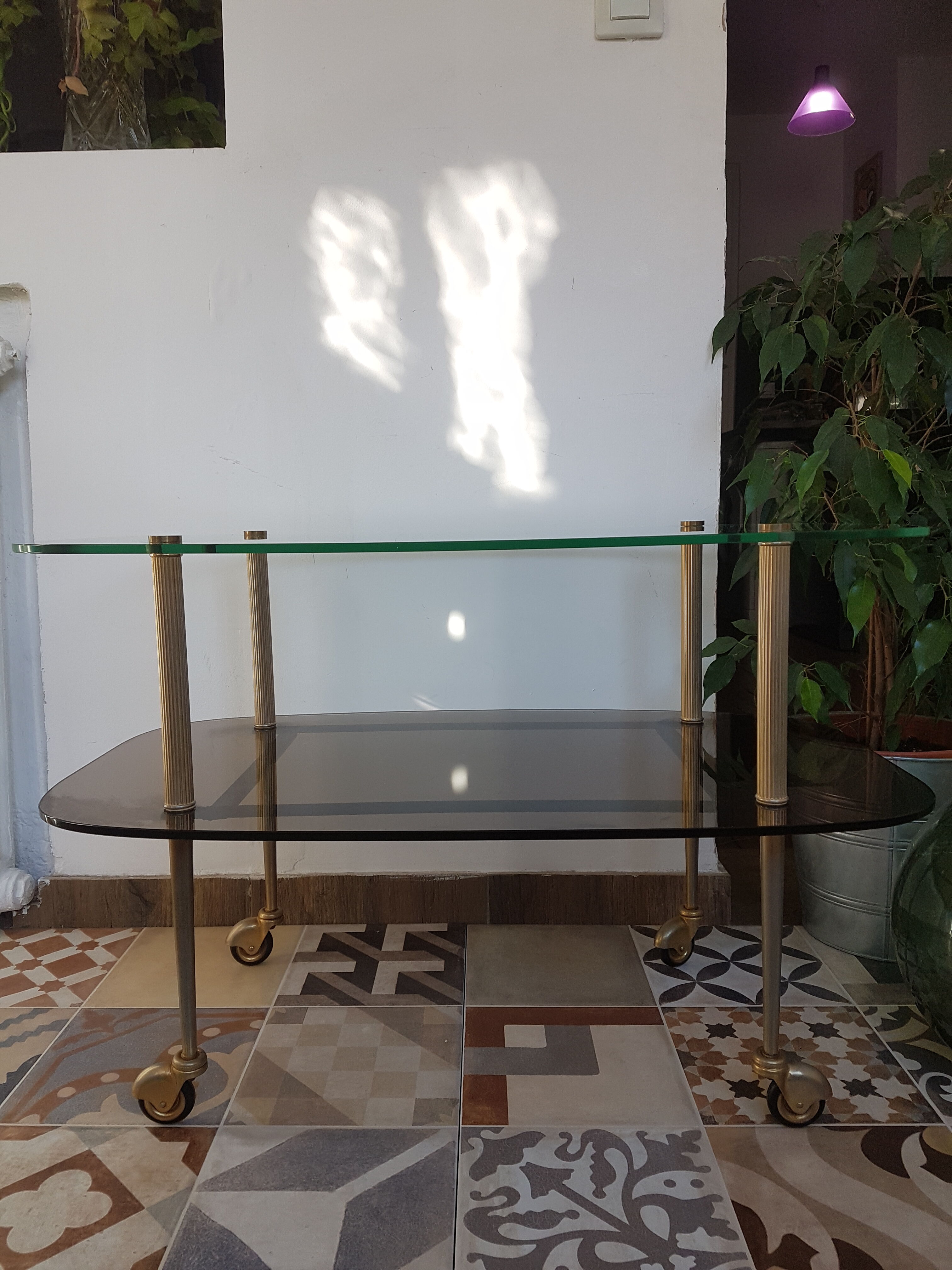 Glass coffee table