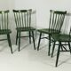 Chaises Green Ton des années 1980, lot de 4