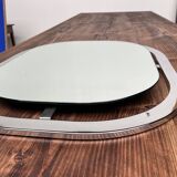 Bauhaus mirror in chrome-plated steel