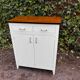 Vintage white sideboard with 2 doors and 2 drawers