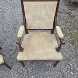 Paire de fauteuils style Louis XVI