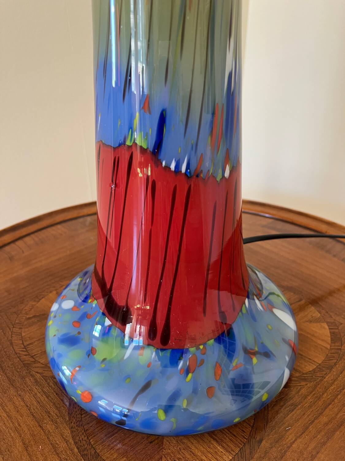 XL glass mushroom lamp