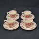4 Mason's Fruit Basket Coffee Cups and Saucers Made In England