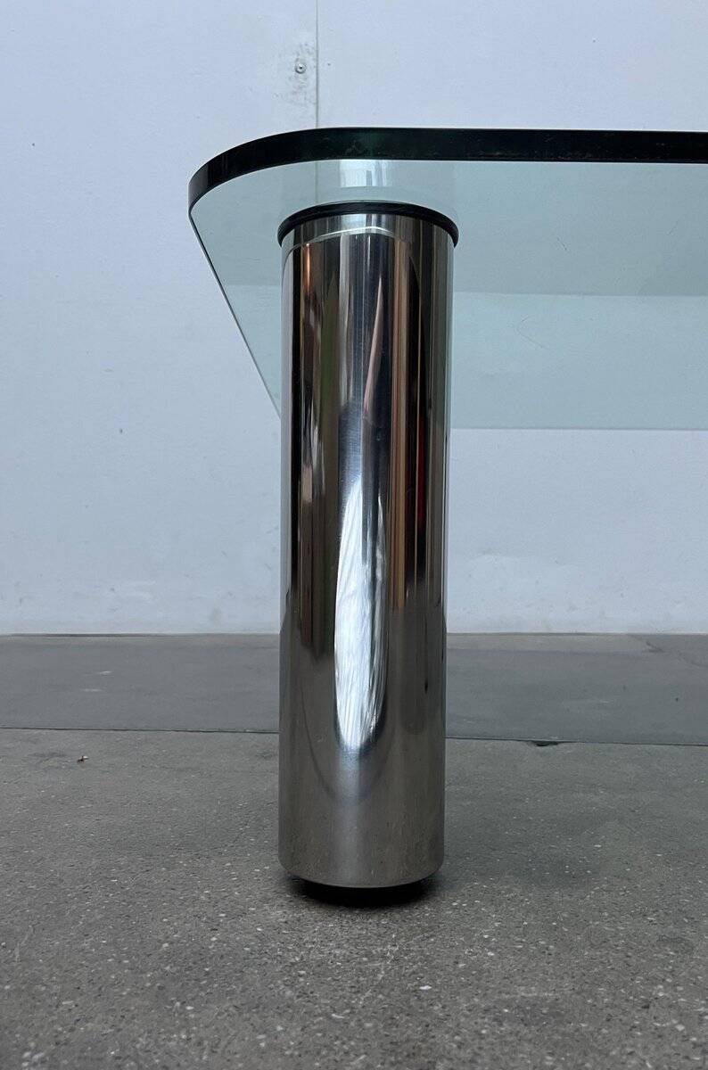Table basse postmoderne Marcuso en verre par Marco Zanuso pour Zanotta, années 1960
