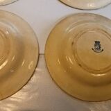 Set of 6 deep plates from Gien "chardons"