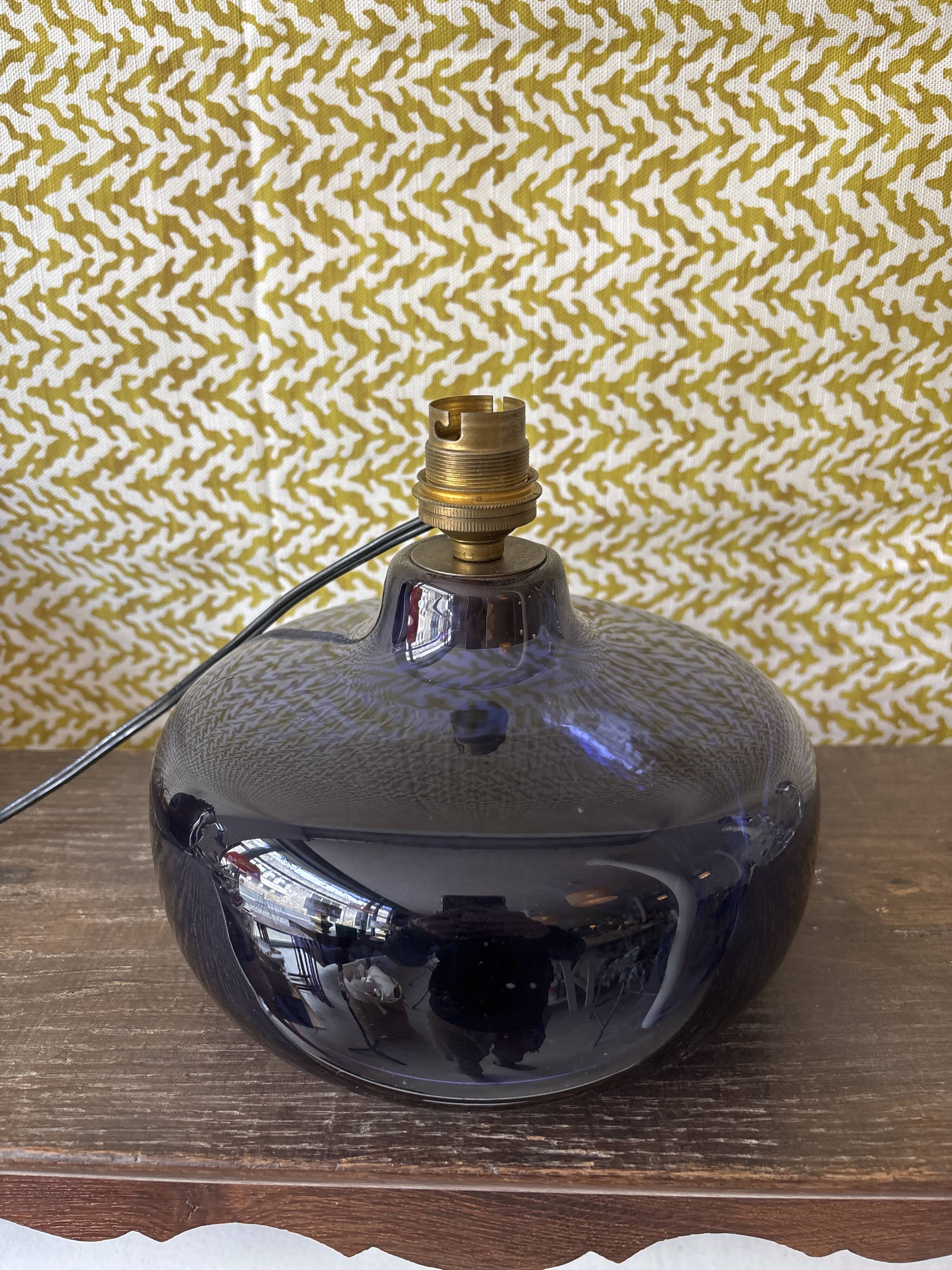 Claire Morin blown glass lamp with shade