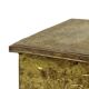 Large Repoussé Chest Coal Fireplace Brass Wood Early 20th Century