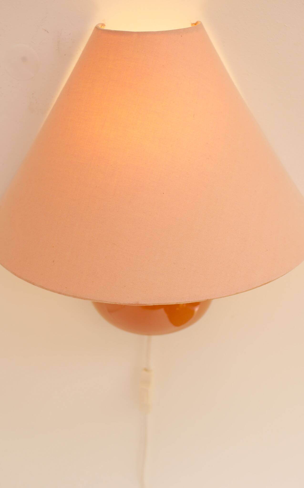 Vintage IKEA 80s sconce. A wall mounted lamp classic semi-round in pink