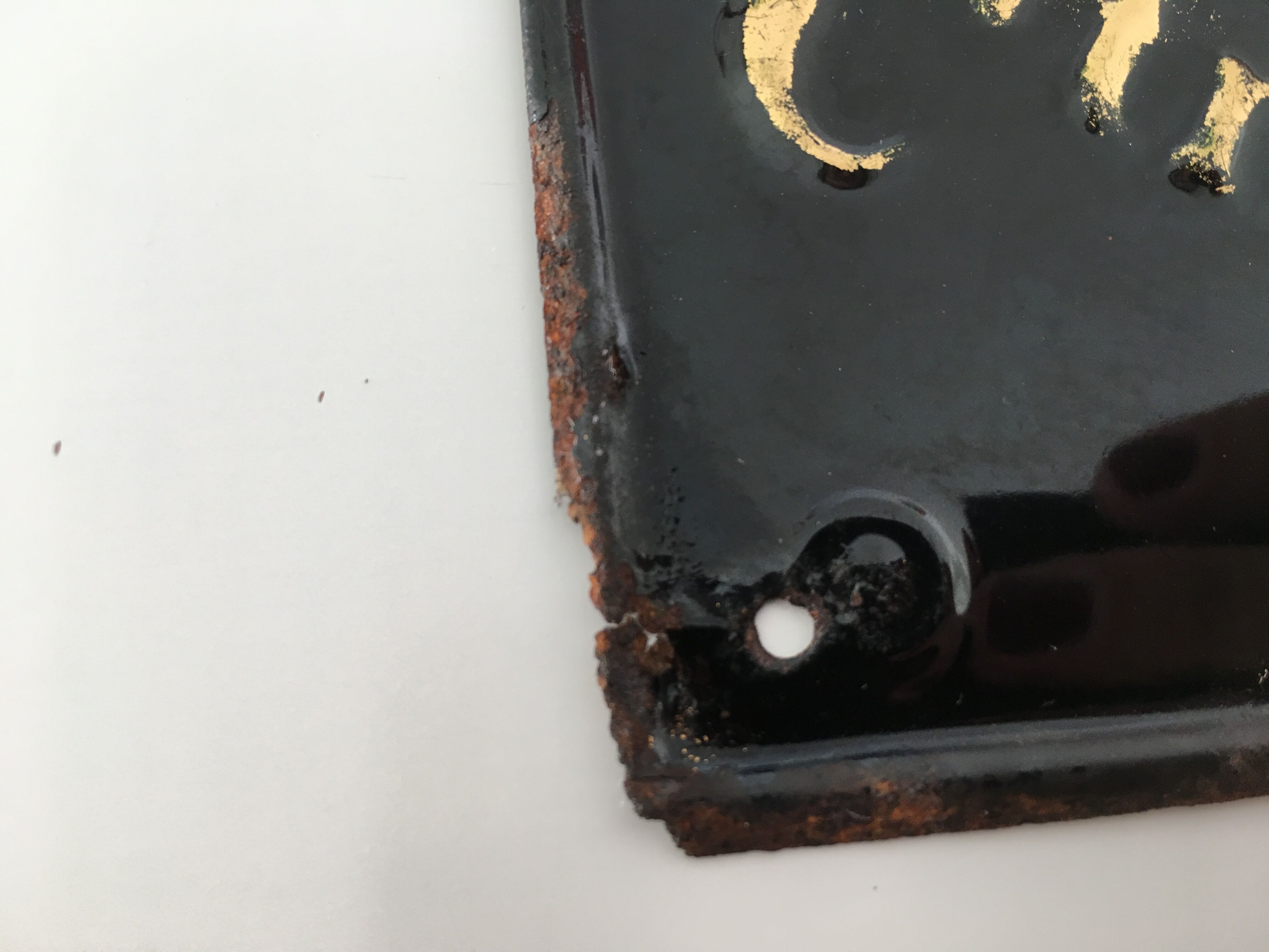 Antique enamelled plate 1900