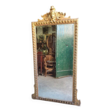 LARGE GOLDEN BEVELLED MIRROR WITH HEAD REF JE