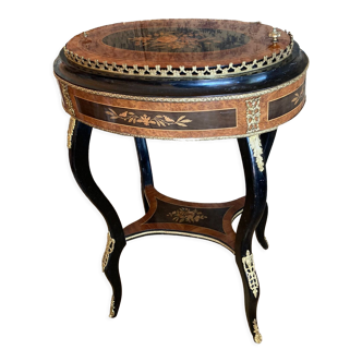 Table planter of period Napoleon III, marquetry, XIXth century