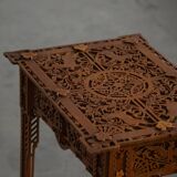 Console / Carved Side Table in Chippendale Style from the 20th Century with Storage