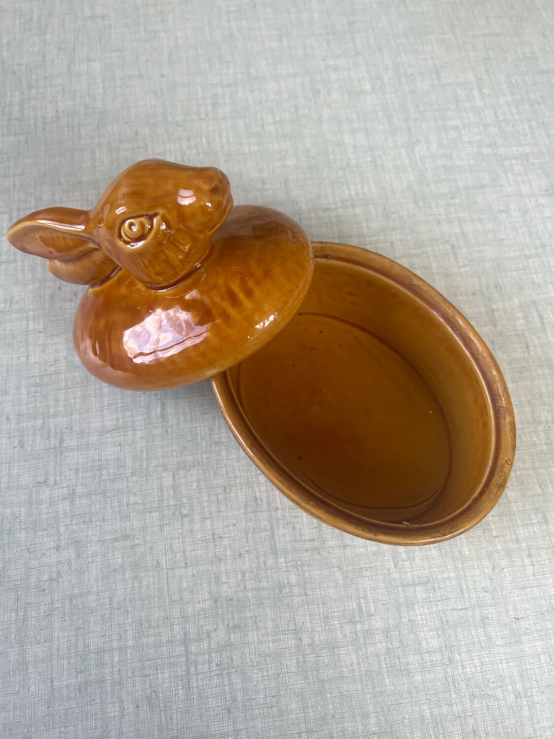Vintage ceramic terrine hare model