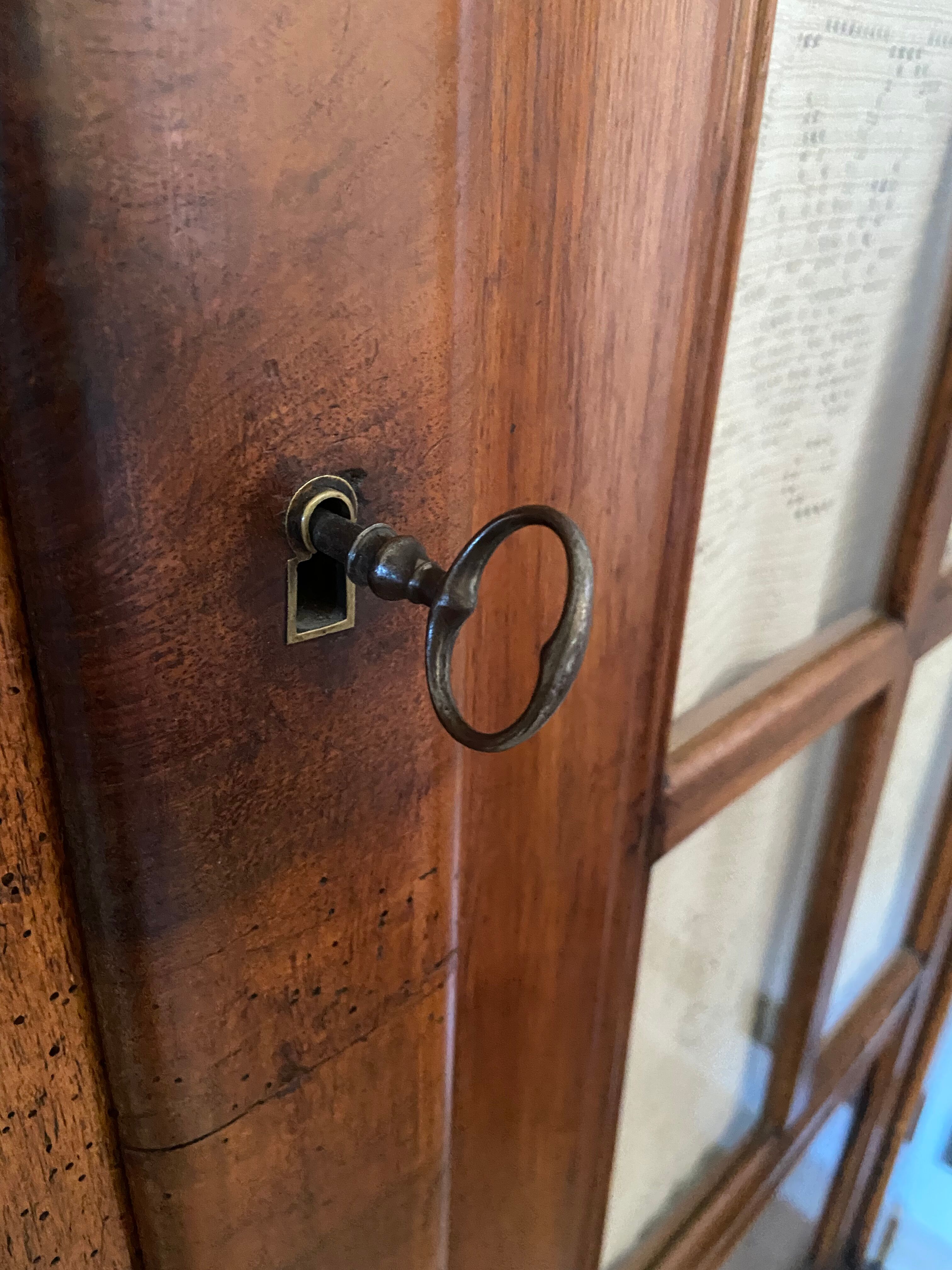 Walnut library louis Philippe XIXth century