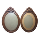 Old carved wooden medallion frame