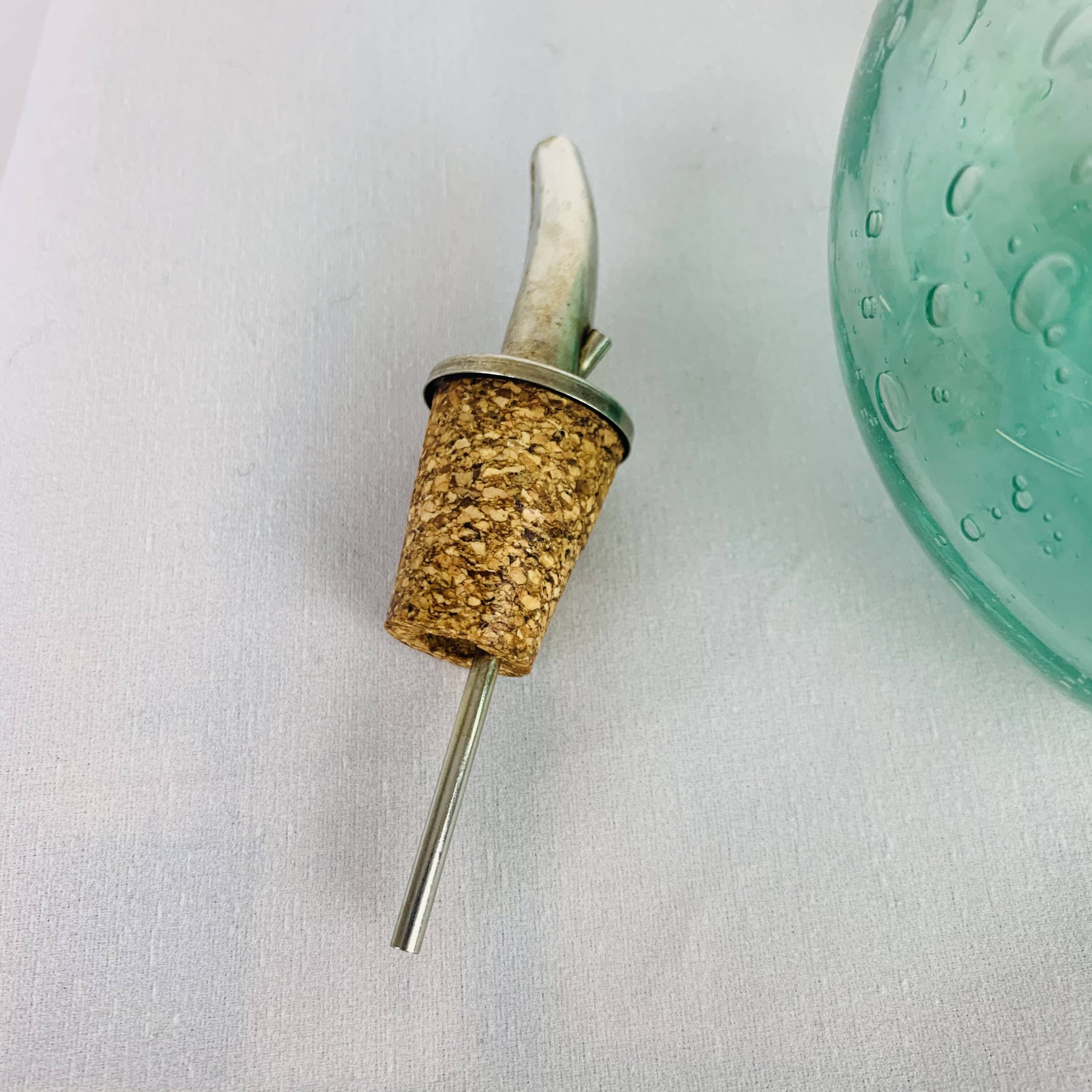 Farinelli Biot bubbled glass oil bottle