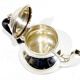 3-piece silver and ebony tea set