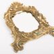 Miniature vintage gold mirror with angels, Italy, 1960s