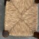 Low chair in oak and straw vintage design 60s