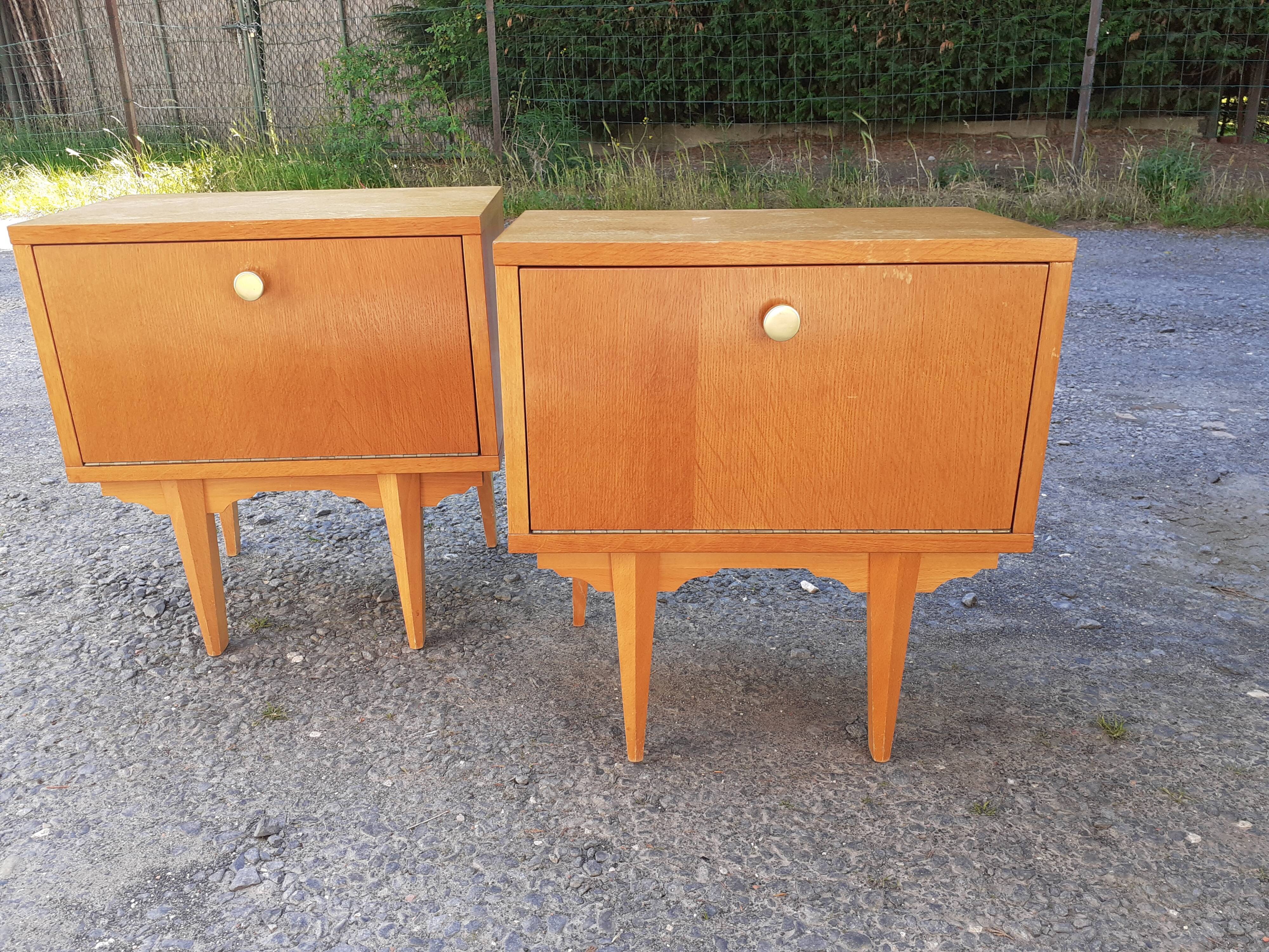 Pair of vintage bedside tables