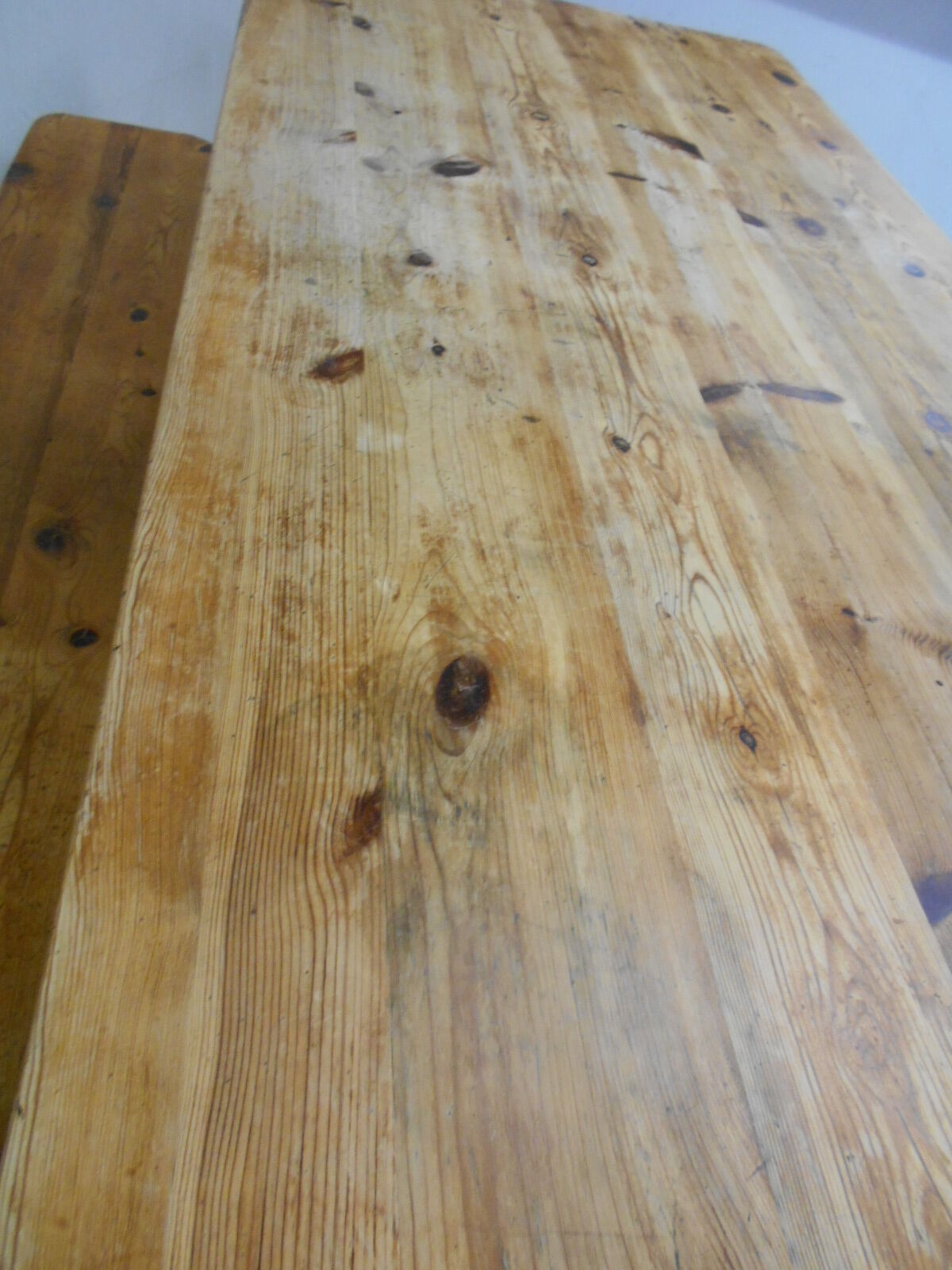 Mountain farm table and two benches