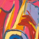 Acrylic on canvas trumpeter A.Ferraris