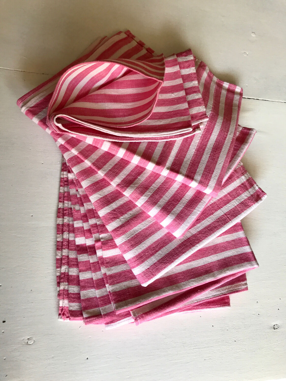 6 antique linen towels