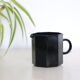 Nice black milk pot, Arcoroc, OCTIME series, 1980, vintage French