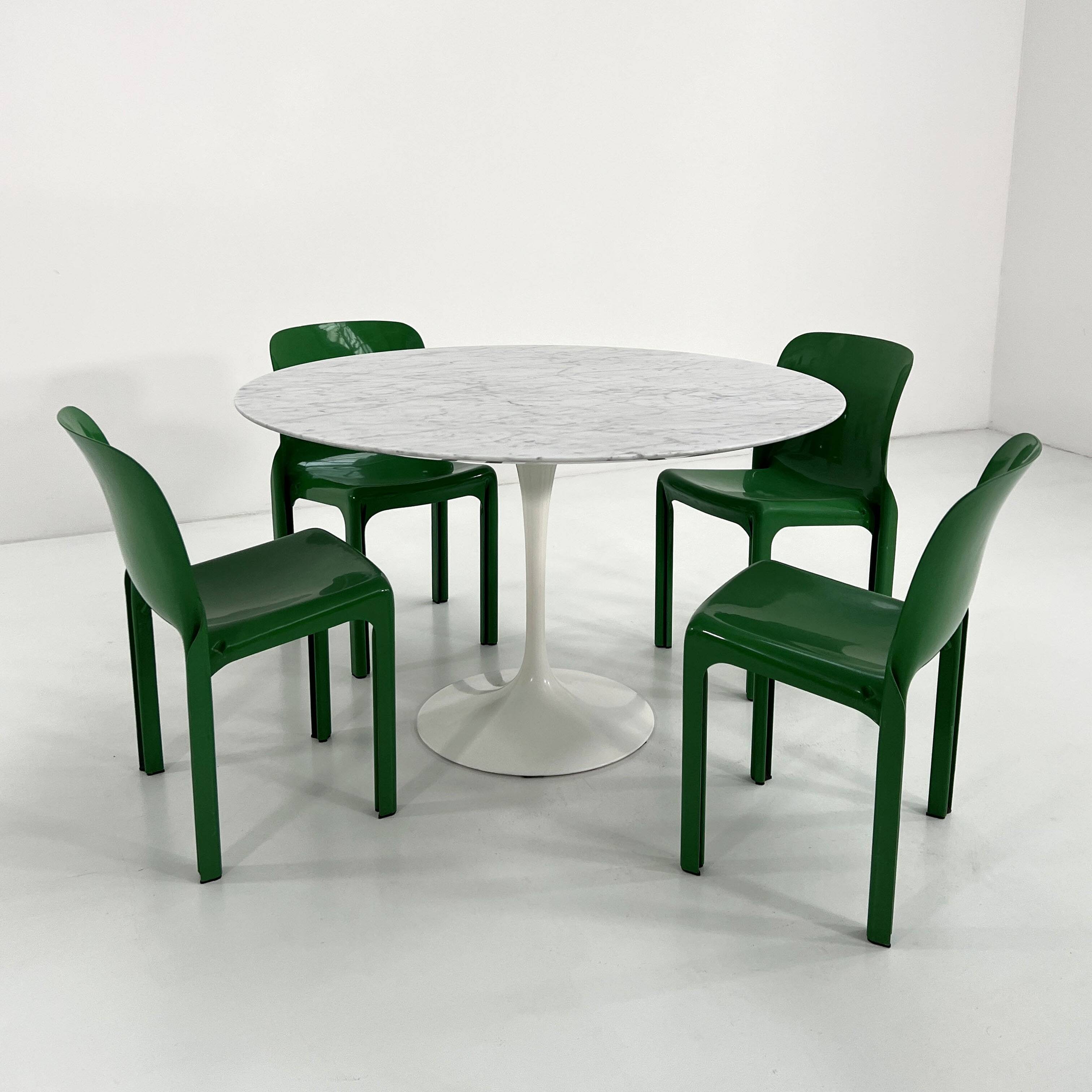 Table à manger en marbre 120 cm Tulip par Eero Saarinen pour Knoll, 1970
