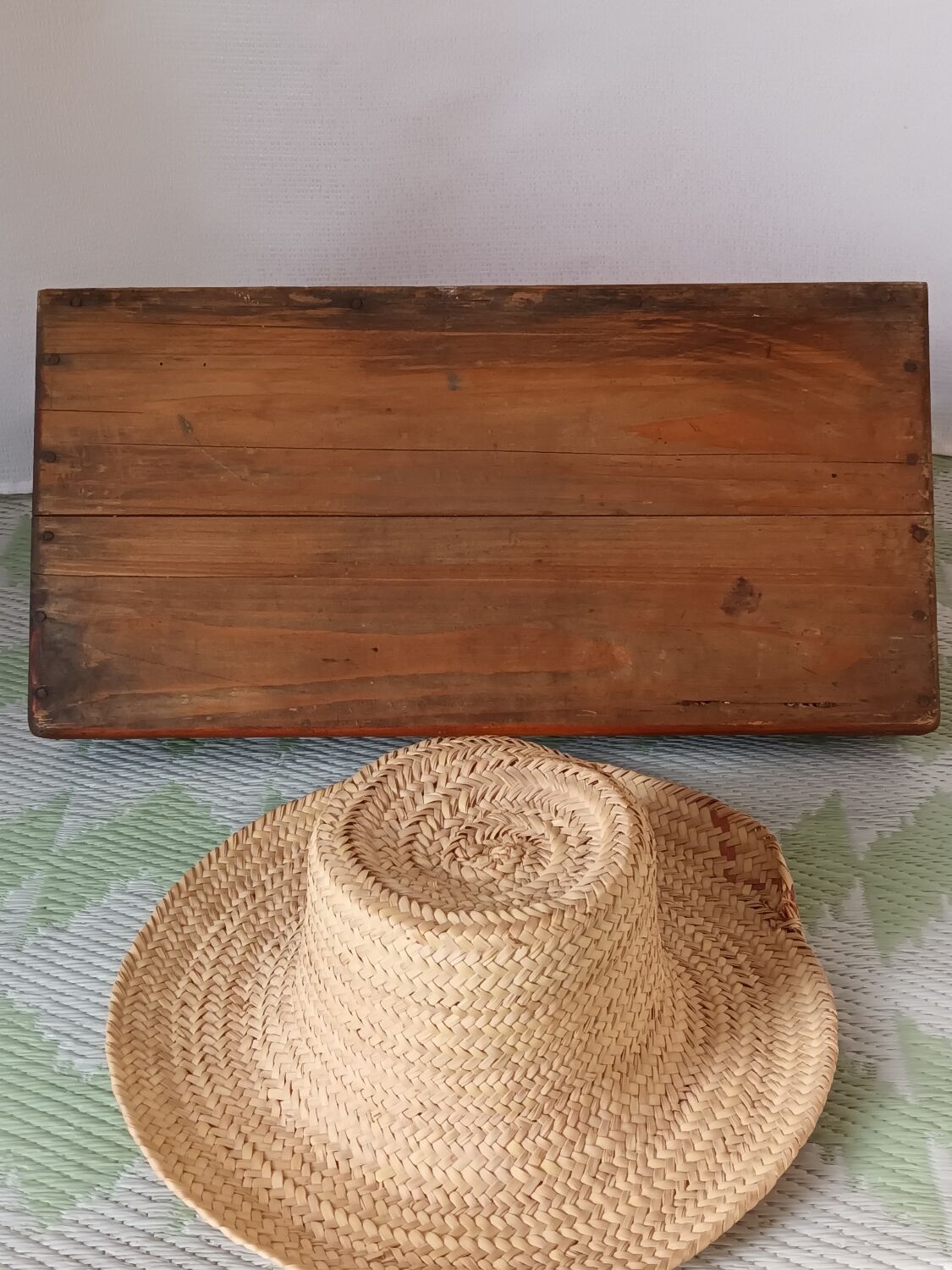 Vintage wooden wall coat rack