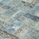 Handwoven turkish contemporary 178 cm x 235 cm blue patchwork carpet