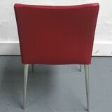 Chaise vintage cuir rouge