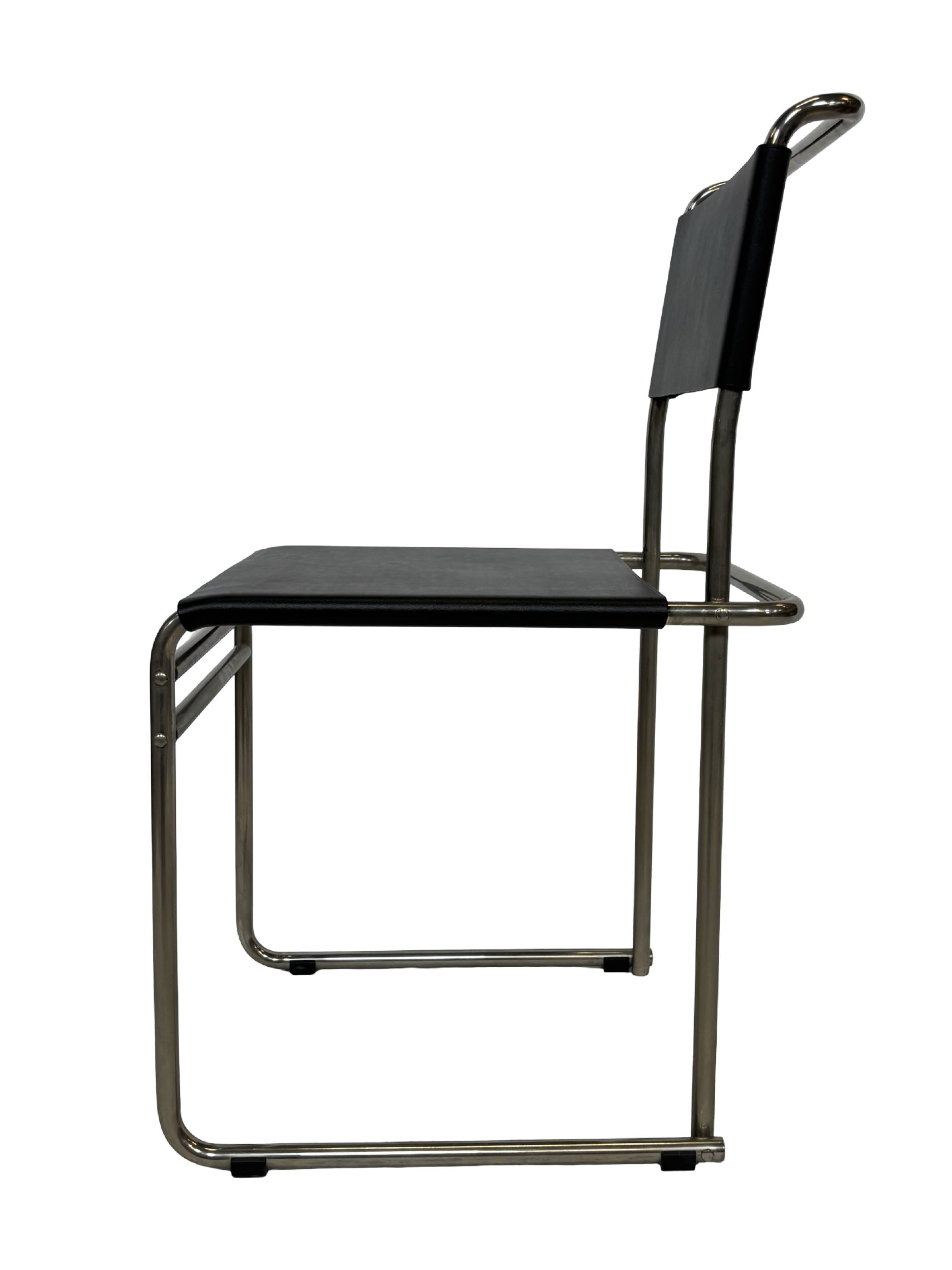 Set of 6 B5/B40 Chairs with Tubular Frame attributed to Marcel Breuer