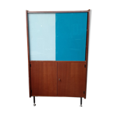 Buffet furniture cabinet wood glass colors 50s
