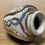 Old vase satsuma japanese porcelain, signature, 30/40