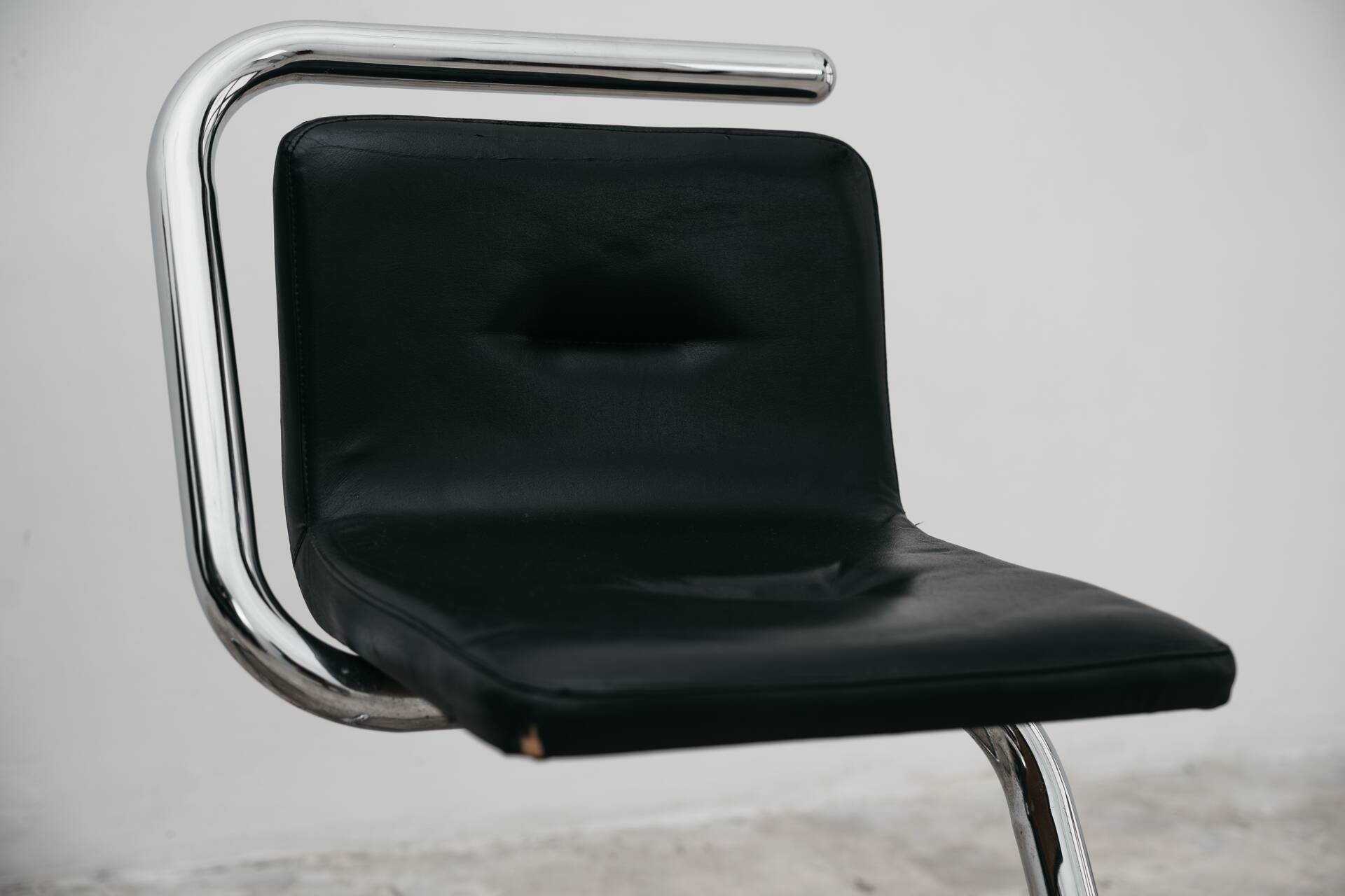 Luigi Bardini Coppia Di Poltroncine Design Anni ‘70 Chrome Tubular