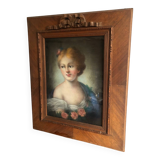 Tableau pastel de jeune fille