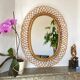 Large mirror by Franco Albini in rattan and bamboo, Italy 1960s.