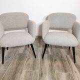 Mid-century restored pair of armchairs