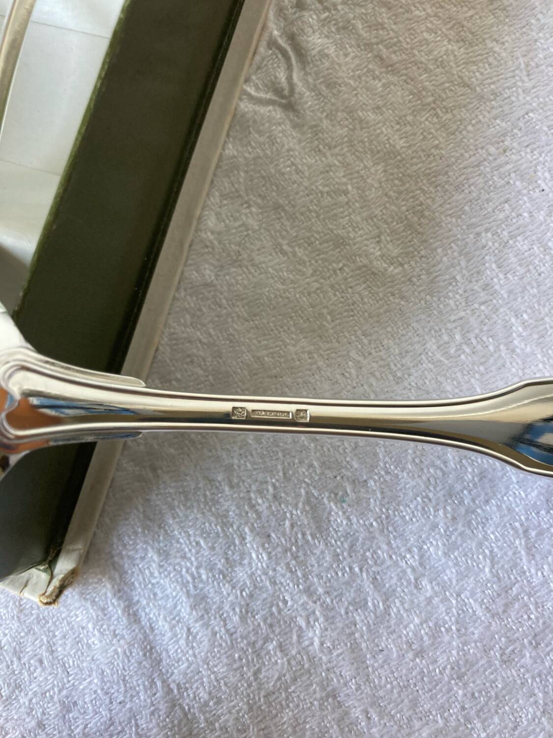 6 small Alfenide/Christofle dessert spoons