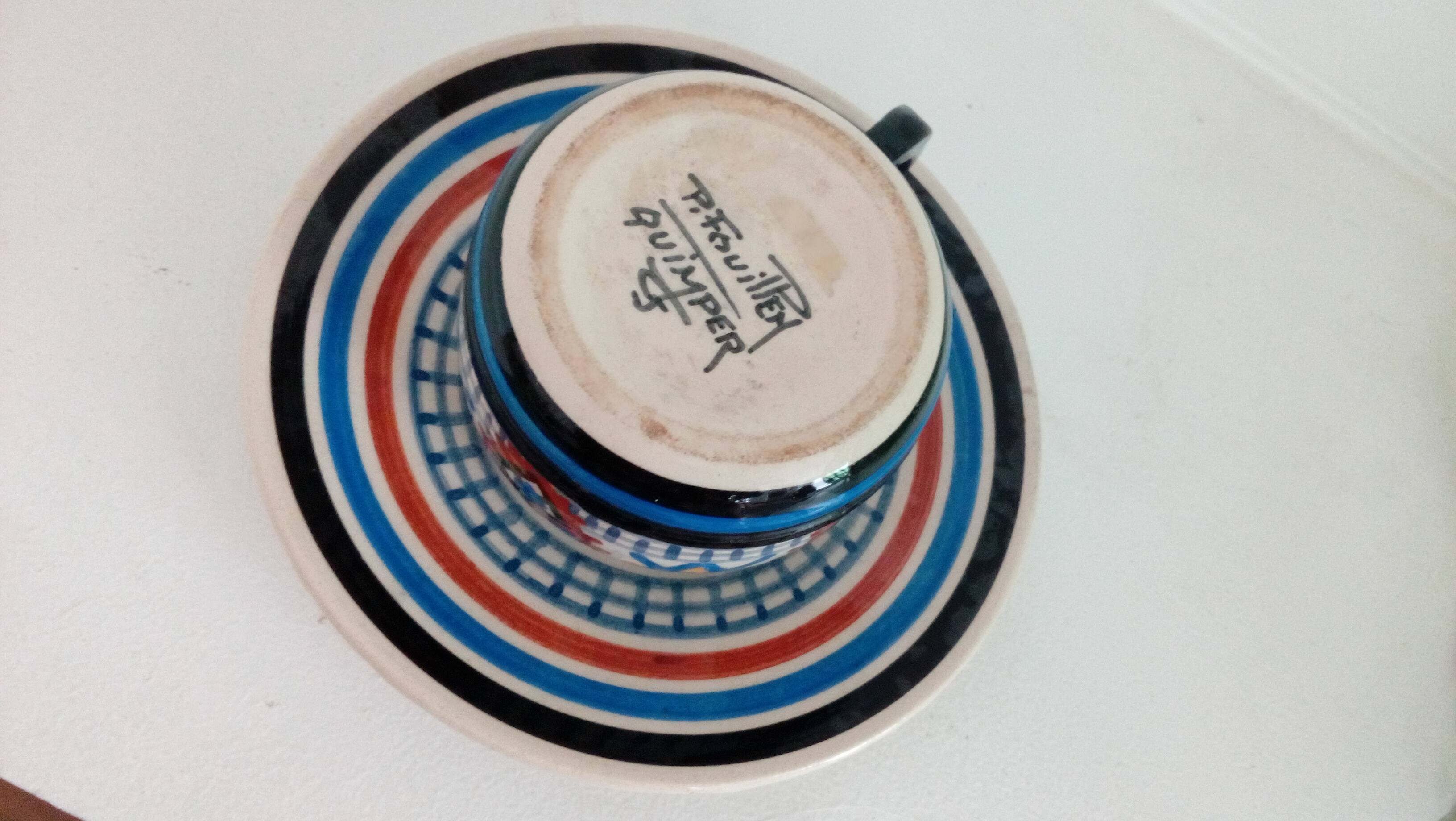 Paul Fouillen Quimper blue Cup