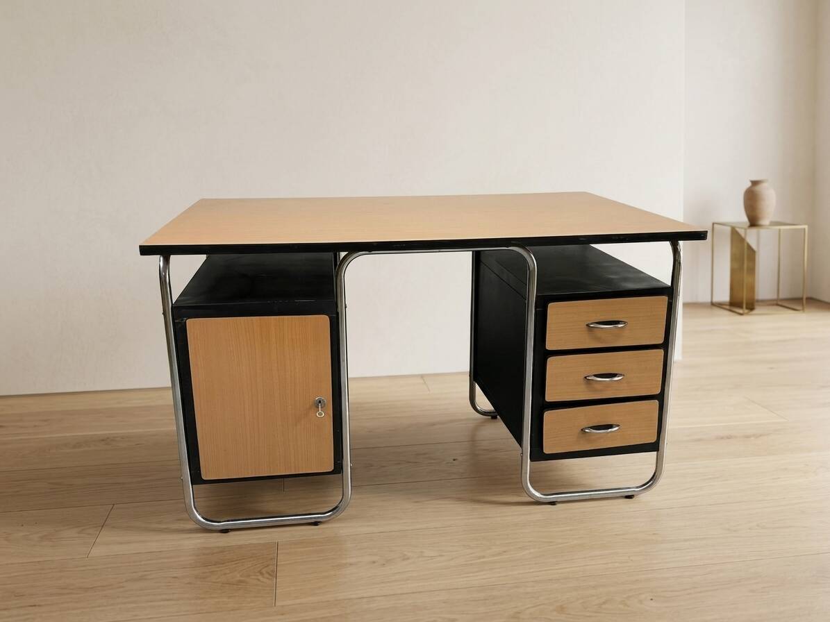 Desk, Bauhaus style, Torck, 1950s, Belgium