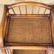 Vintage bamboo and wicker bedside table with 2 shelves, circa 1970