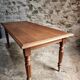 Antique oak dining table with drawer – France, early 20th century