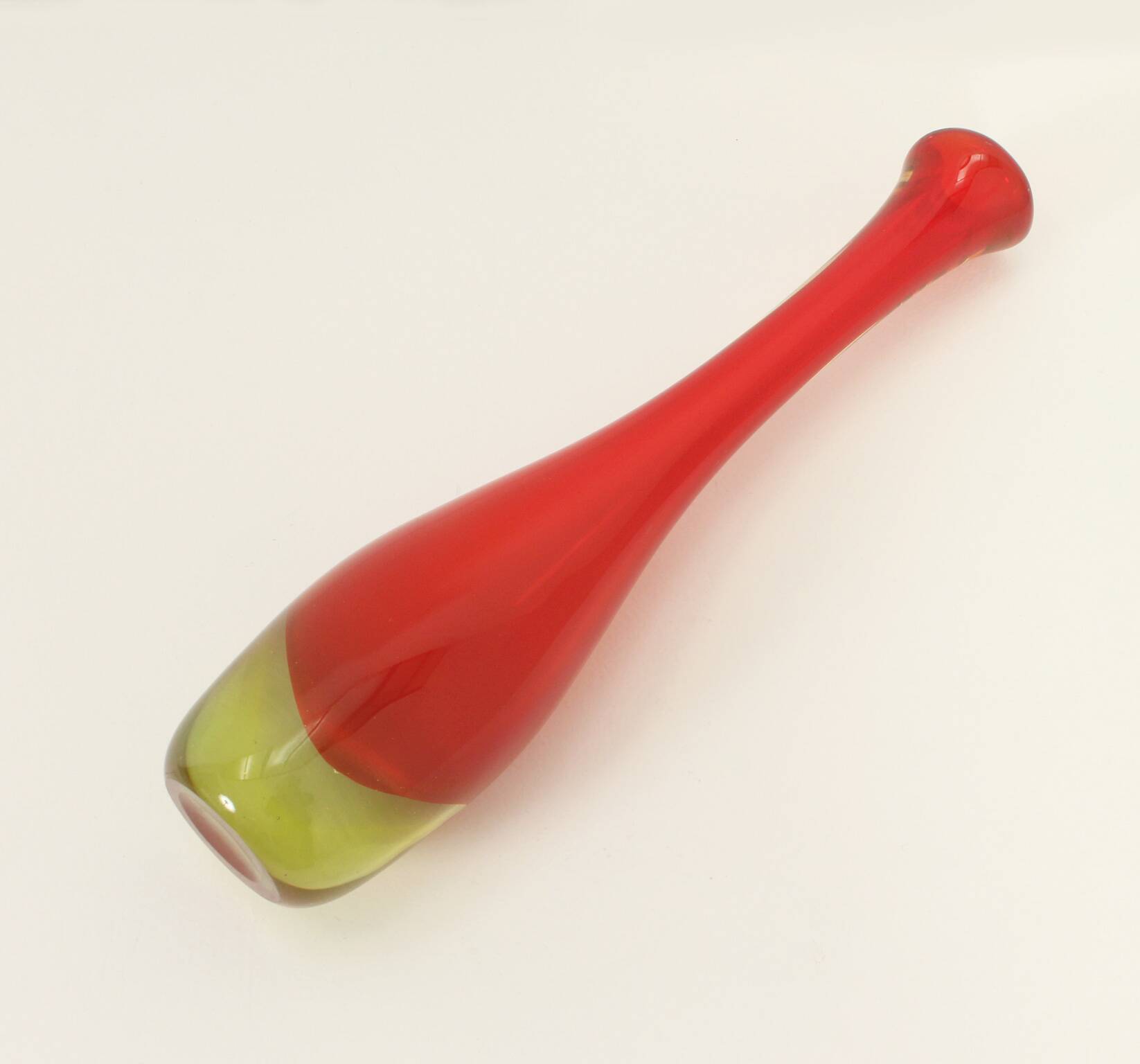 Narrow-necked Murano glass vase, Italy 1960s