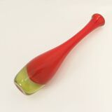 Narrow-necked Murano glass vase, Italy 1960s